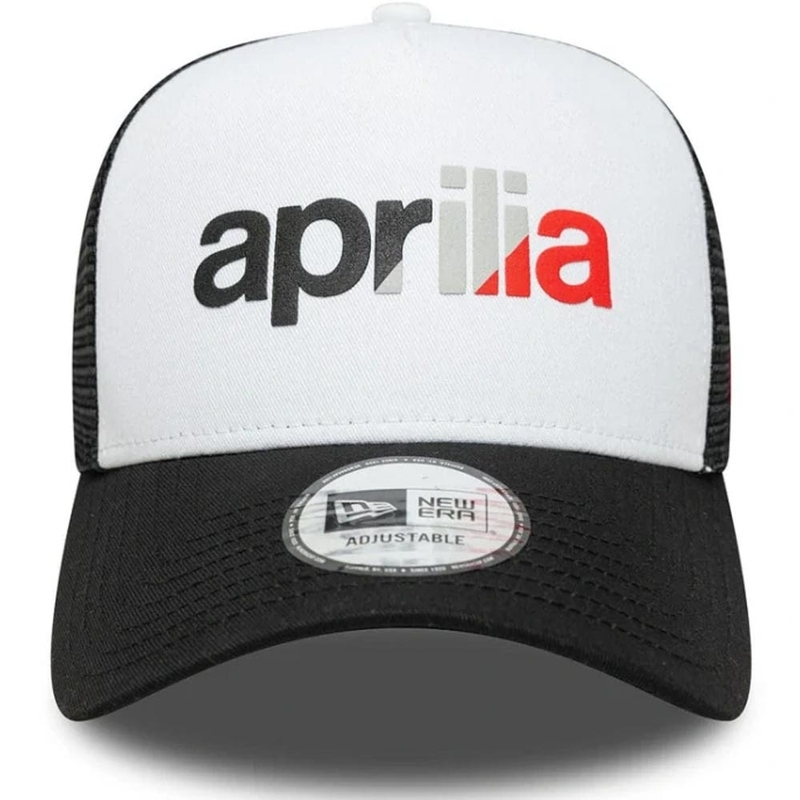 Aprilia 9forty Be A Racer kasket med logo sort-hvid