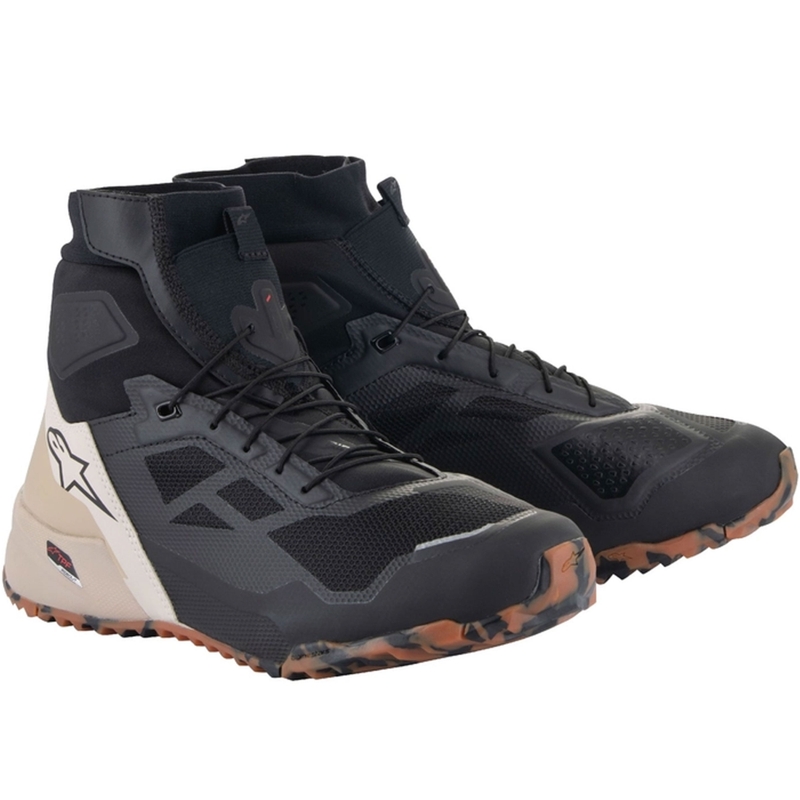 Alpinestars CR-1 sorte og lysebrune motorcykelstøvler