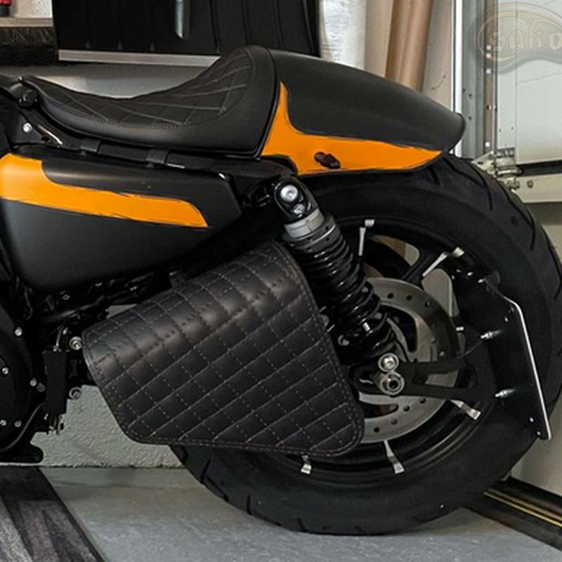 Motorcykeltaske i læder RSA S571, sort