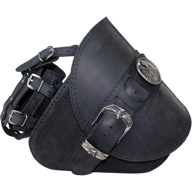 Læder motorcykeltaske RSA S594 HD Softtail sort
