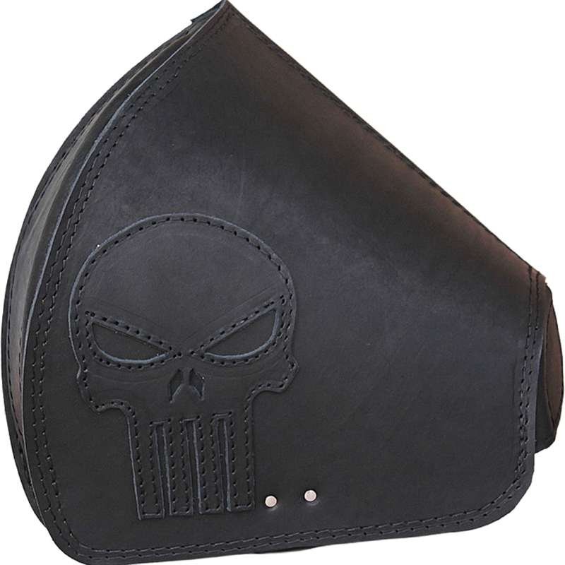 Læder motorcykeltaske RSA S641 Punisher HD Softail sort