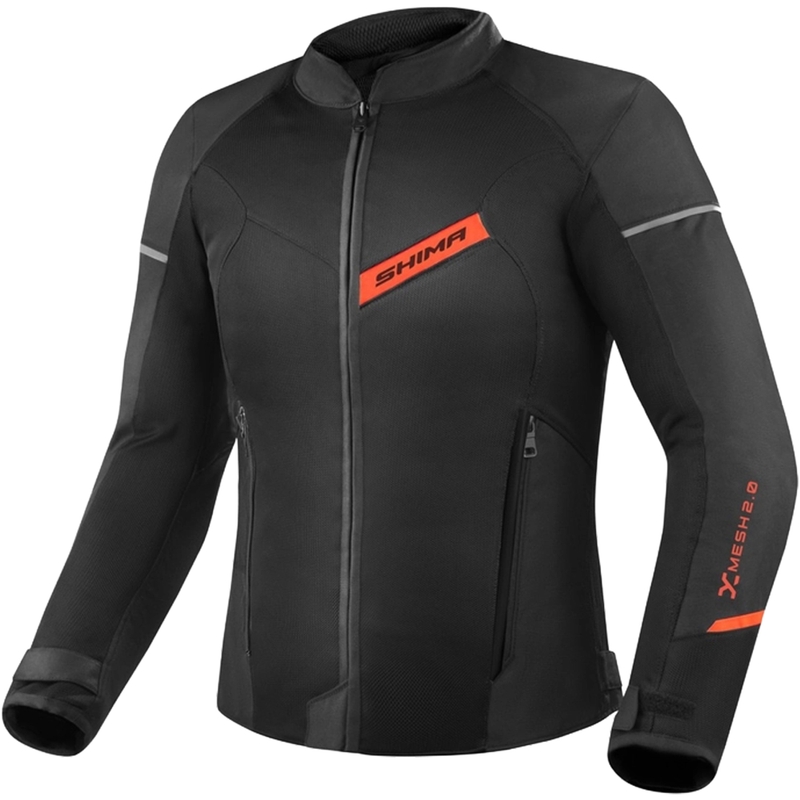 Motorcykeljakke Shima X-MESH 2.0 sort-rød