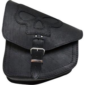 Læder motorcykeltaske RSA S66 Skull HD Softail sort