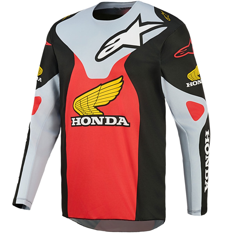 Alpinestars Racer Veil Honda motocross trøje sort-grå-rød-gul