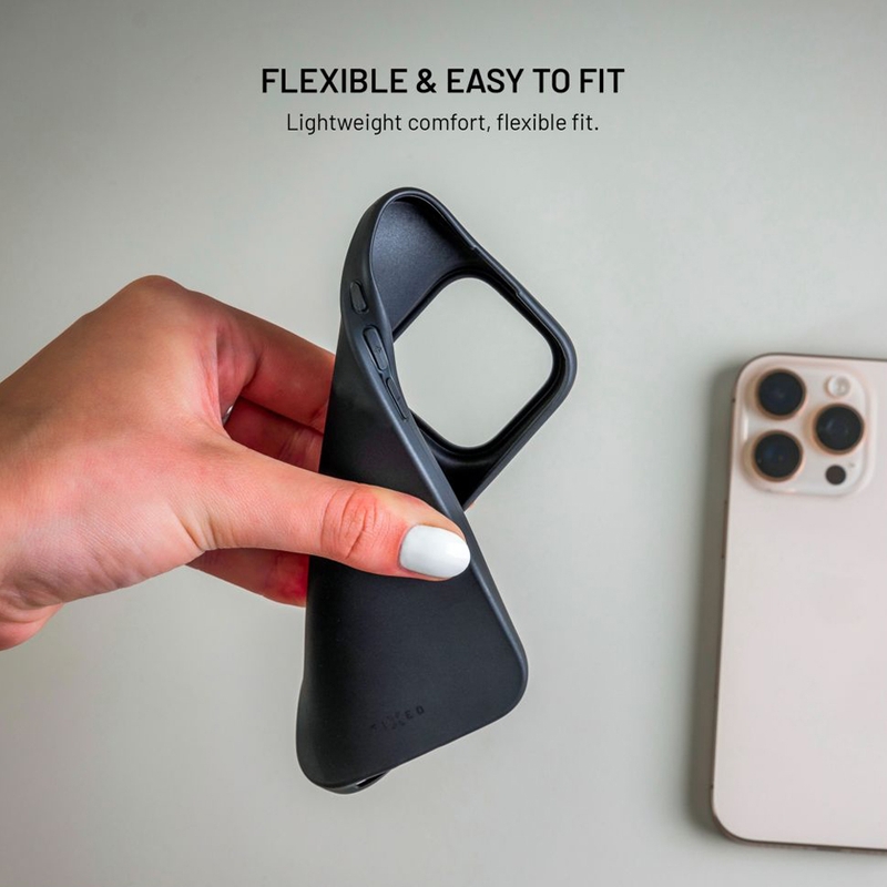 FIXED Story gummibelagt bagcover til Xiaomi Redmi Note 15 Pro 5G, sort