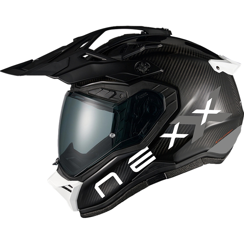 Enduro motorcykelhjelm Nexx X.Rally FIM Racing 2 Carbon sort-hvid