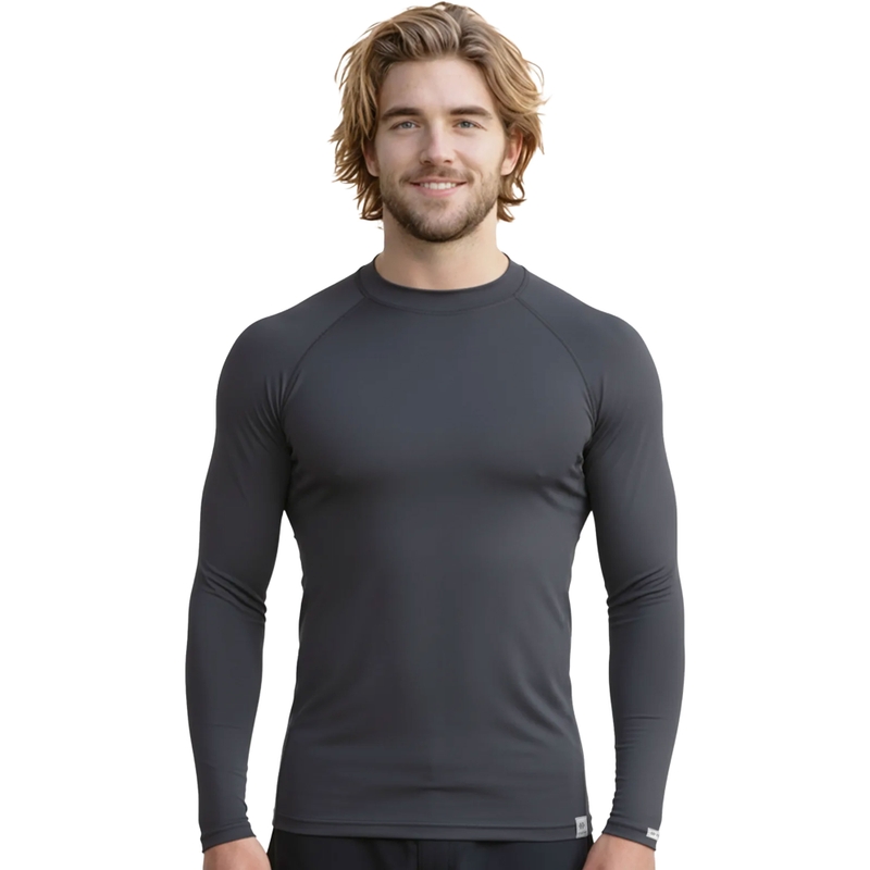 Termotrøje nanosilver® Raglan antracitgrå - langærmet