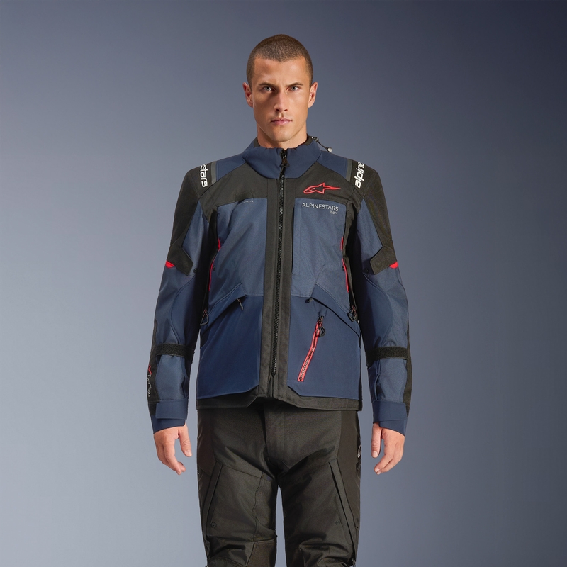 Motorcykeljakke Alpinestars Andes V4 Drystar Mørkeblå-Blå-Sort