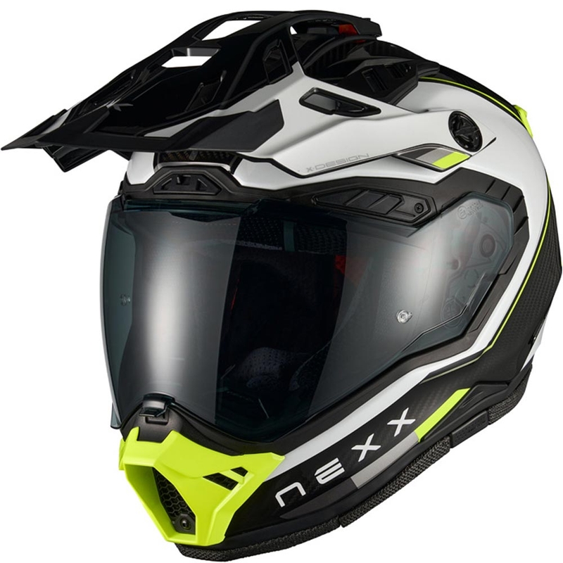 Enduro motorcykelhjelm Nexx X.Rally Raid hvid-fluo gul
