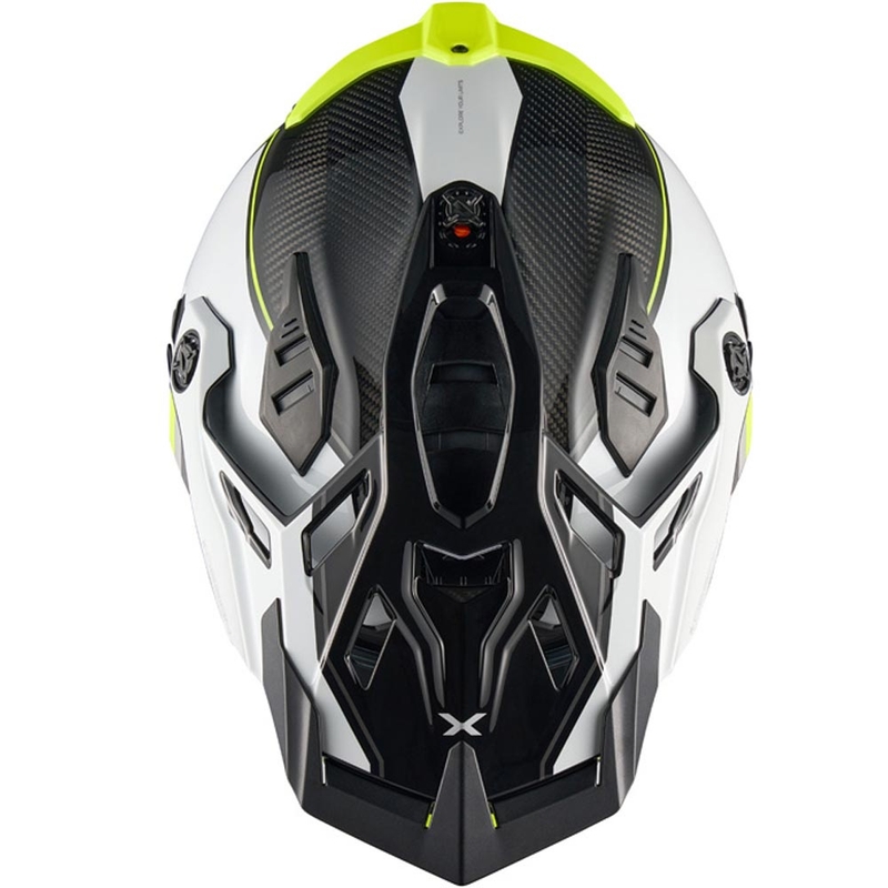 Enduro motorcykelhjelm Nexx X.Rally Raid hvid-fluo gul