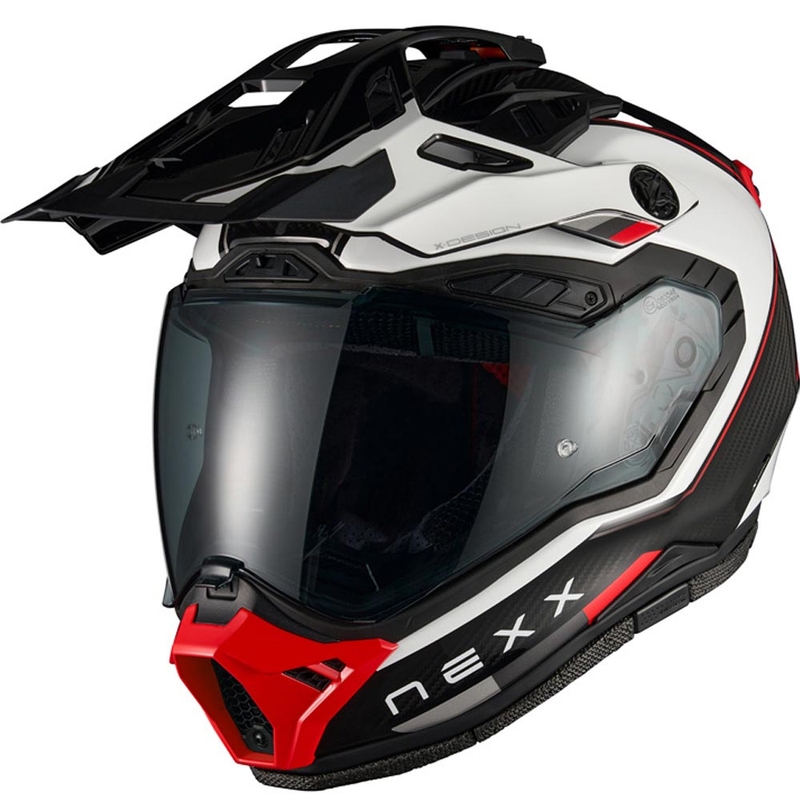 Enduro motorcykelhjelm Nexx X.Rally Raid hvid-rød