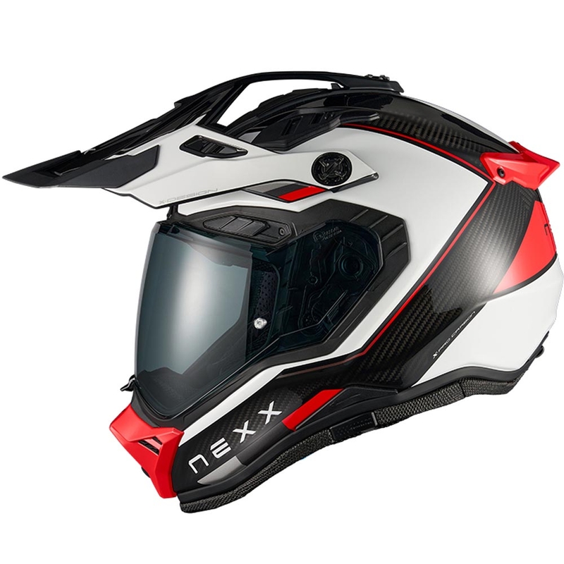 Enduro motorcykelhjelm Nexx X.Rally Raid hvid-rød