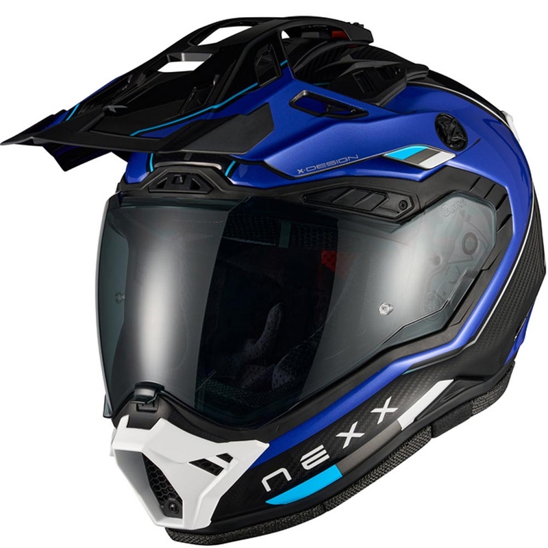 Enduro motorcykelhjelm Nexx X.Rally Raid blå-hvid