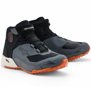 Alpinestars CR-X Drystar motorcykelstøvler sort-mørkegrå-orange