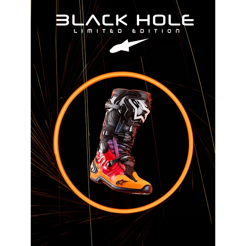 Motorcykelstøvler Alpinestars Tech 10 Limited Edition Black Hole, Sort