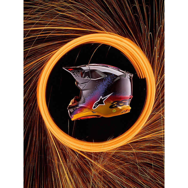 Alpinestars Supertech S-M10 limited edition motocrosshjelm Black Hole sort