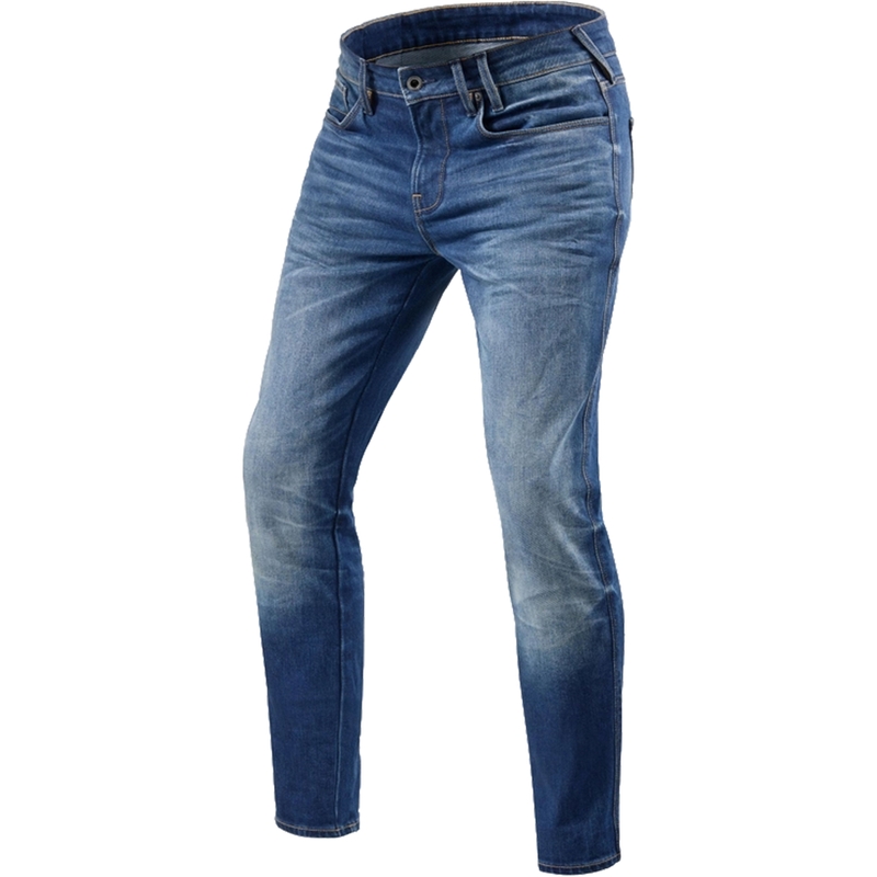 Revit Carlin SK blå cropped motorcykeljeans