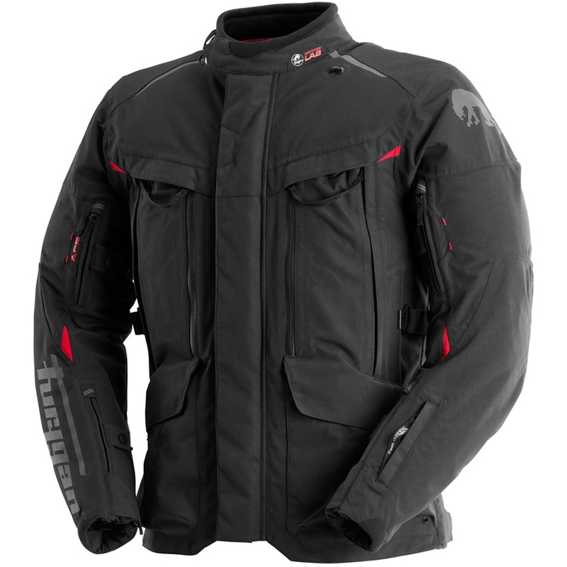 Furygan CHALLENGER 3C PRIMALOFT® motorcykeljakke sort-rød
