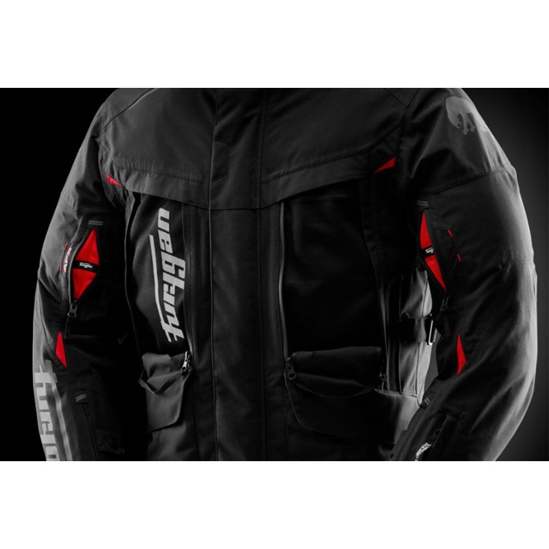 Furygan CHALLENGER 3C PRIMALOFT® motorcykeljakke sort-rød