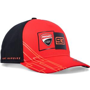 Ducati Corse Marc Marquez 93 Box Logo Kasket, sort-rød