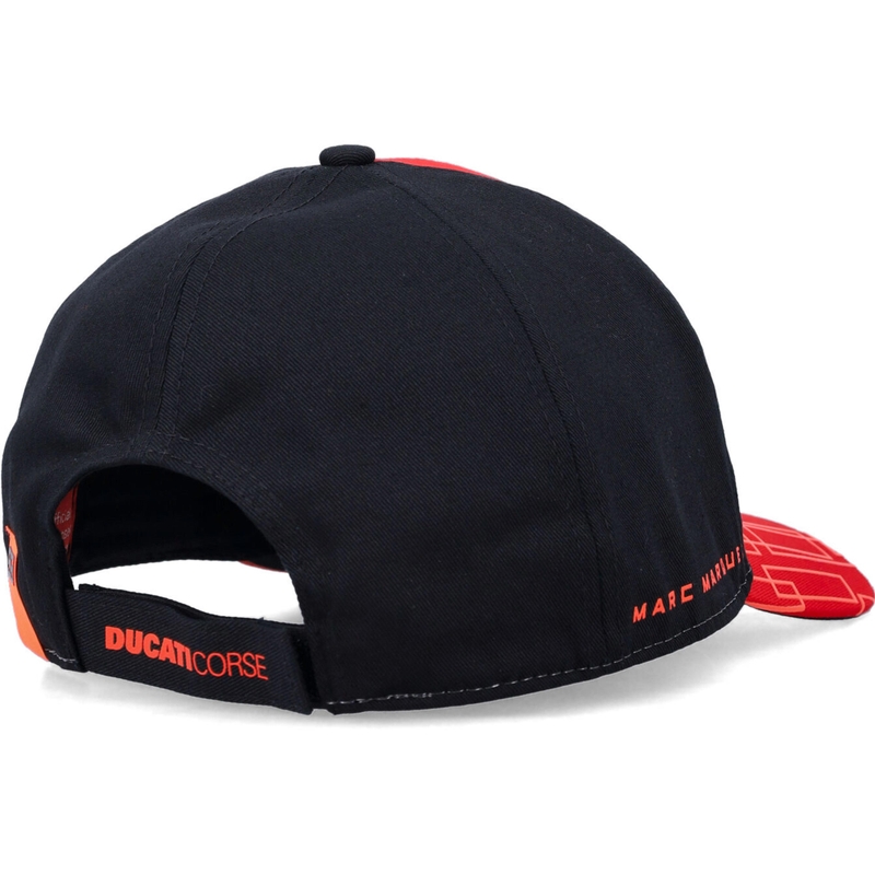 Ducati Corse Marc Marquez 93 Box Logo Kasket, sort-rød