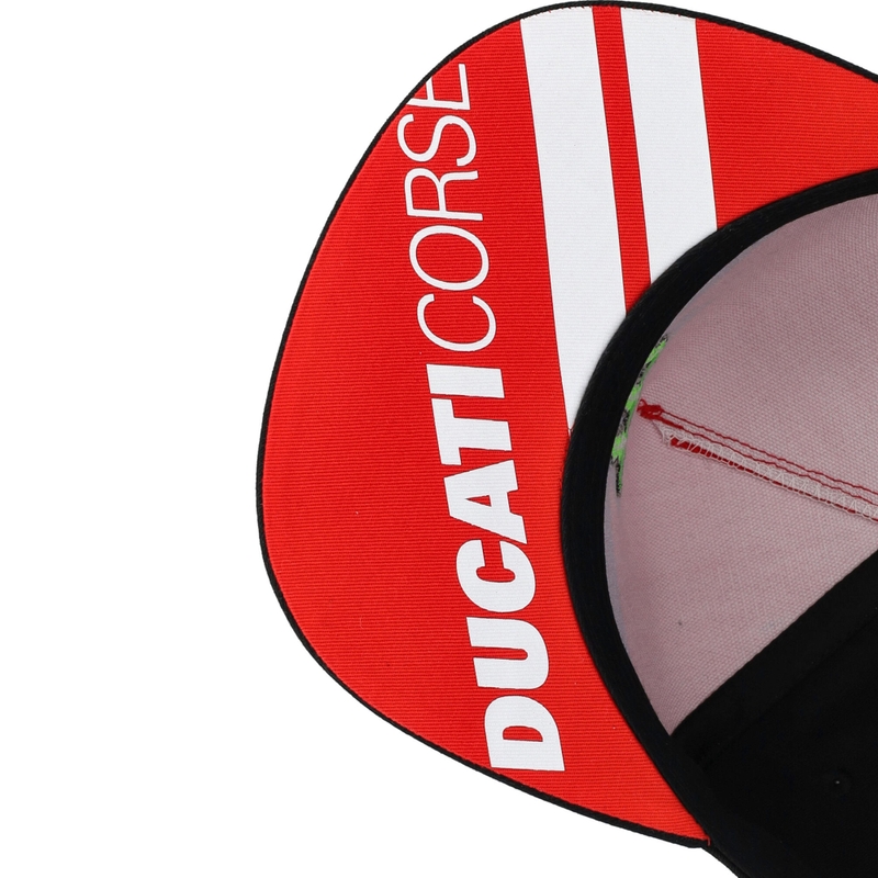 Ducati Monster White Stripes Kasket sort-rød-hvid