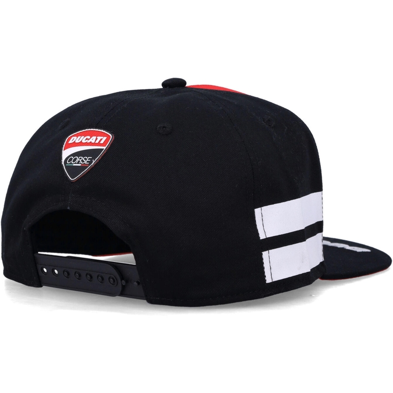 Ducati Monster White Stripes Kasket sort-rød-hvid