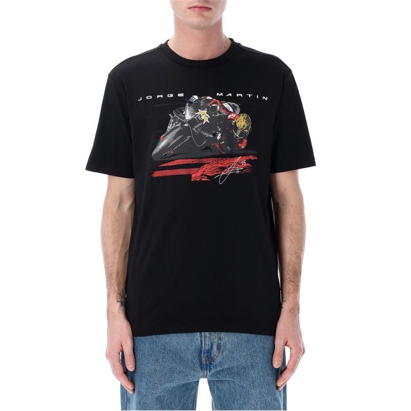 Jorge Martin 89 Fotografisk Motorcykel T-shirt Sort