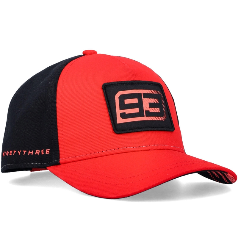 Børne Ducati Marc Marquez Baseball 93 Patch Kasket sort-rød