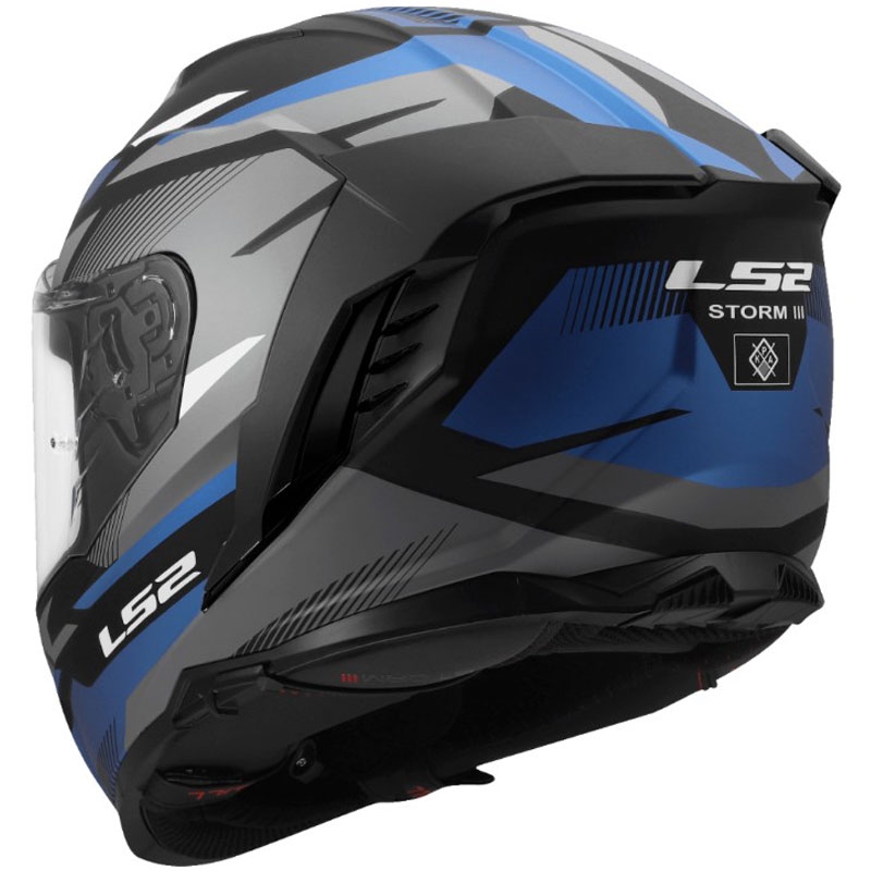 LS2 FF818 Storm III Komai full-face motorcykelhjelm sort-blå