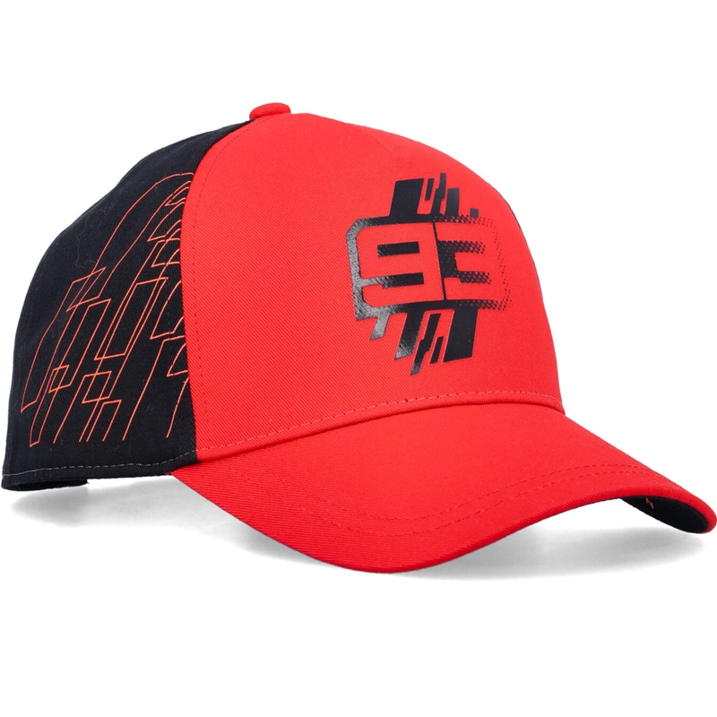 Ducati Marc Marquez Baseballkasket 93 og Rectangle Ground sort-rød