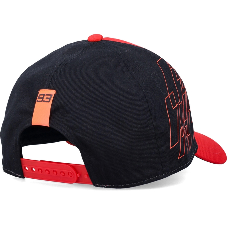 Ducati Marc Marquez Baseballkasket 93 og Rectangle Ground sort-rød