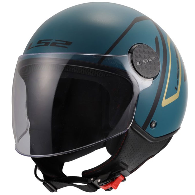 Åben motorcykelhjelm LS2 OF558 Sphere Lux II Minimum mørkeblå-grøn