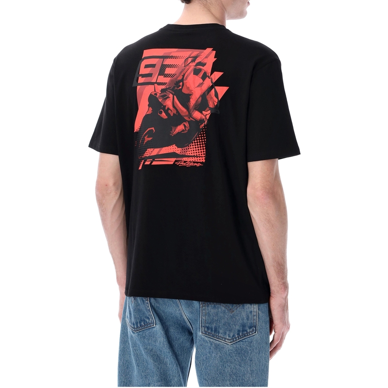 Ducati Marc Marquez Man 93 Look Back T-shirt, sort