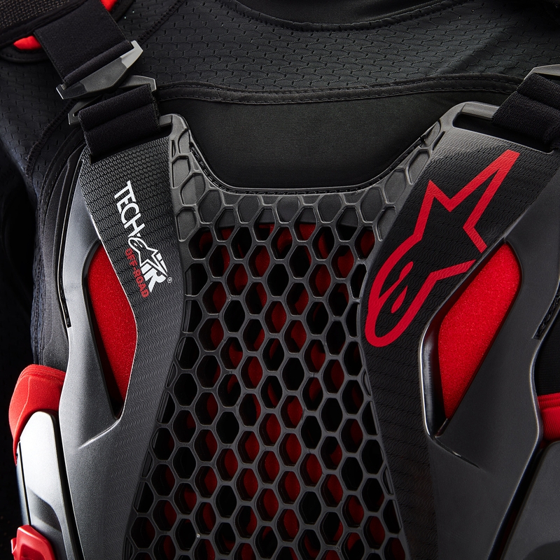 Alpinestars TECH-AIR®OFF-ROAD system motorcykel airbagvest sort-rød