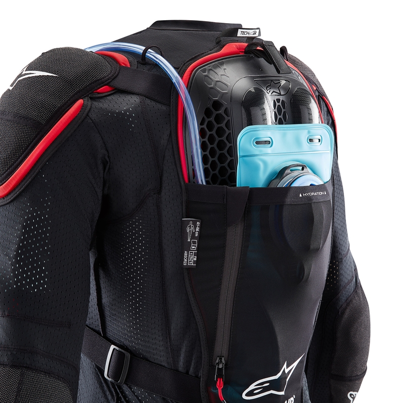 Alpinestars TECH-AIR®OFF-ROAD system motorcykel airbagvest sort-rød