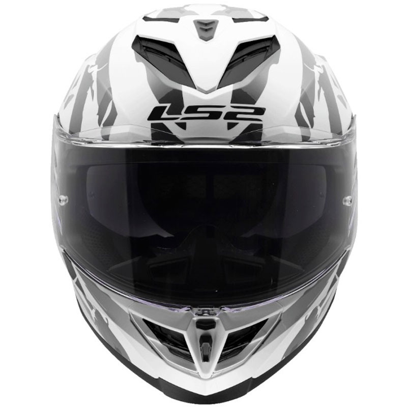 LS2 FF818 Storm III Kaos full-face motorcykelhjelm hvid-grå