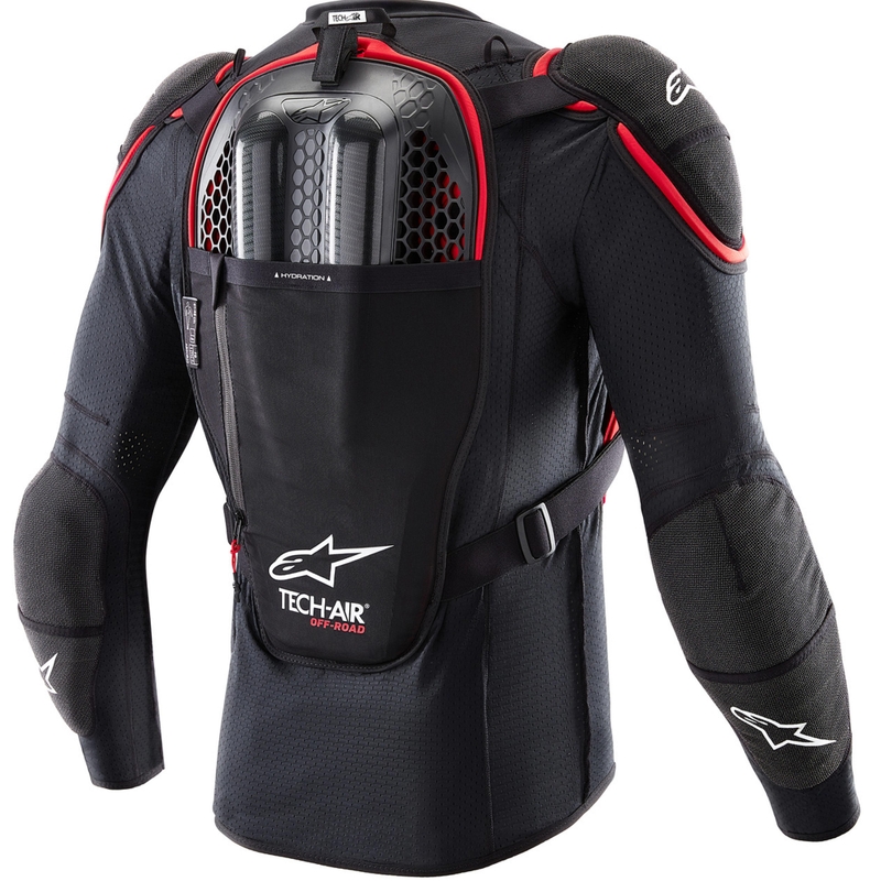 Alpinestars TECH-AIR®OFF-ROAD system motorcykel airbagvest sort-rød