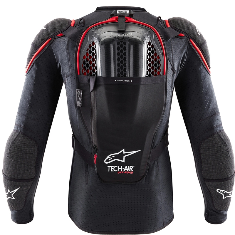 Alpinestars TECH-AIR®OFF-ROAD system motorcykel airbagvest sort-rød