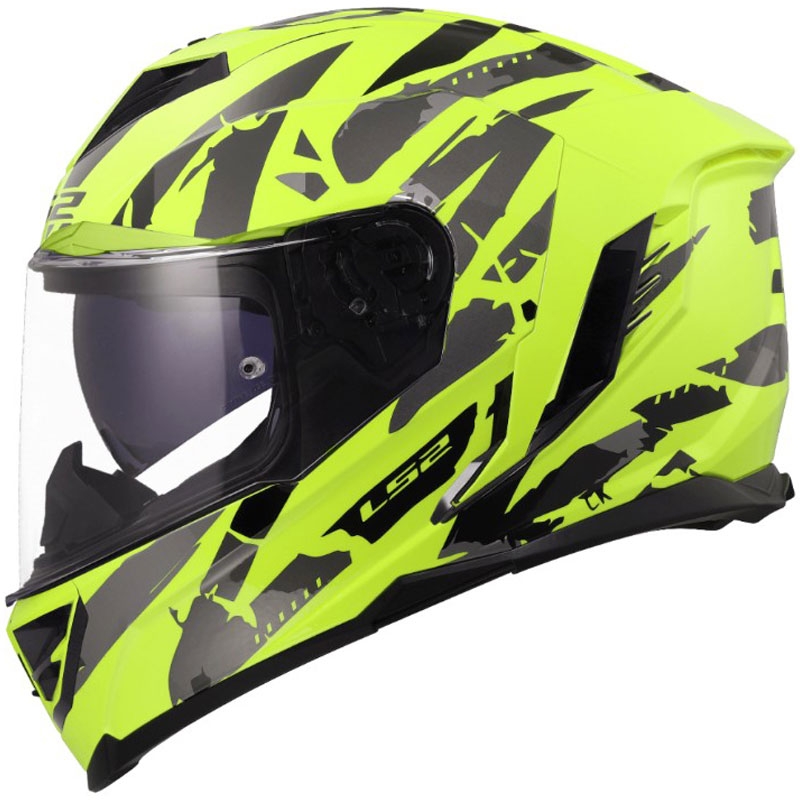 LS2 FF818 Storm III Kaos full face motorcykelhjelm gul