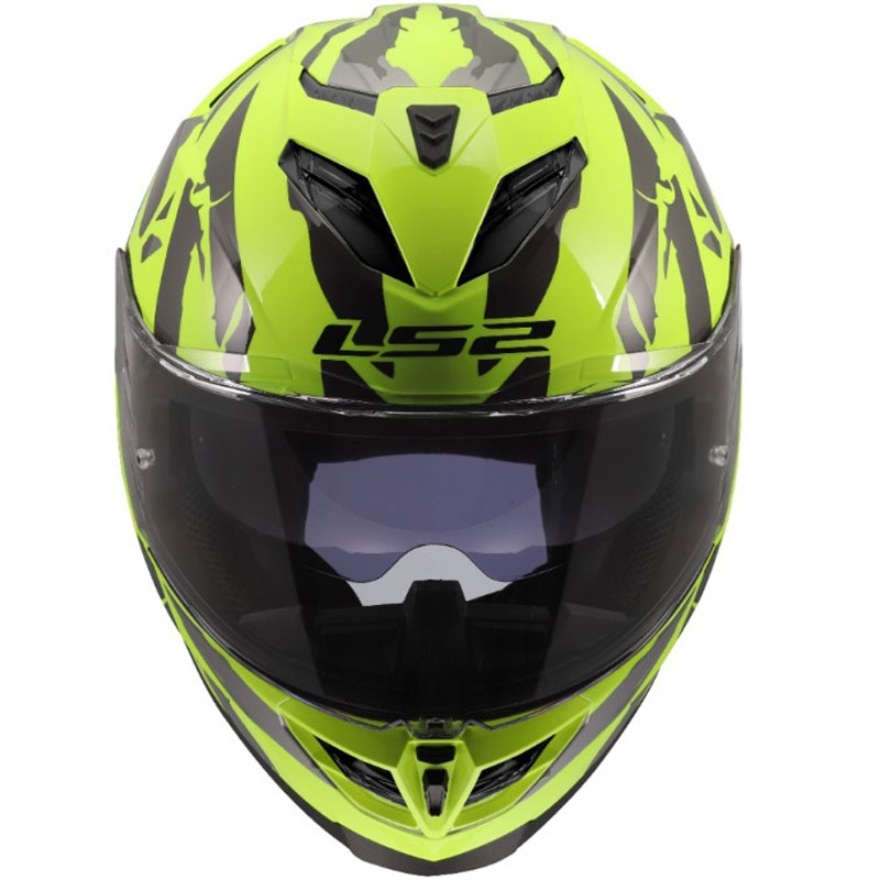 LS2 FF818 Storm III Kaos full face motorcykelhjelm gul