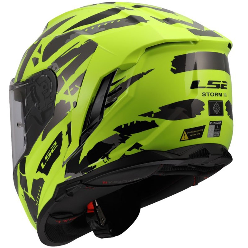 LS2 FF818 Storm III Kaos full face motorcykelhjelm gul