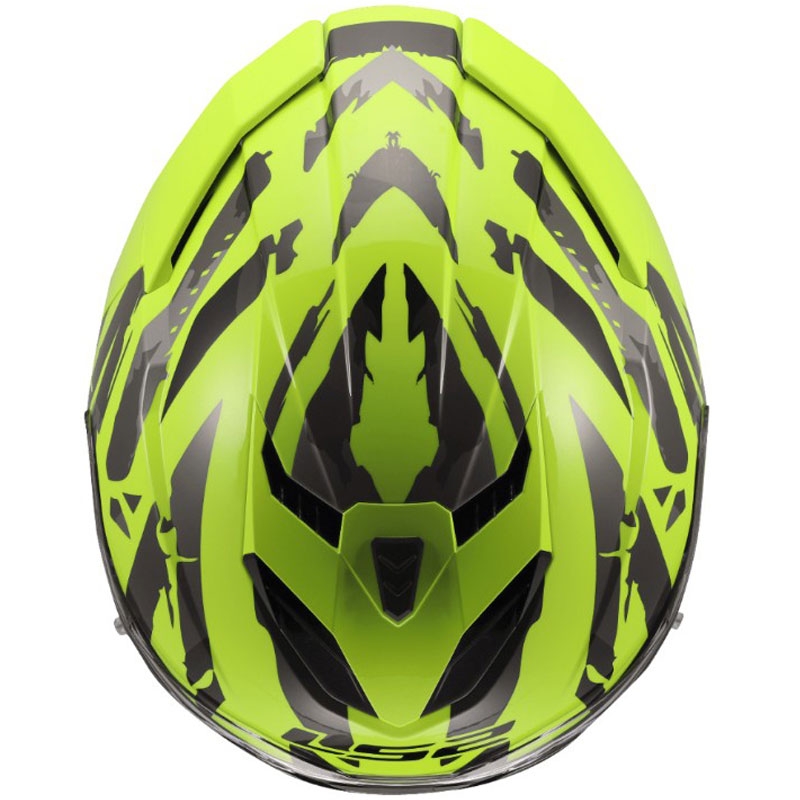 LS2 FF818 Storm III Kaos full face motorcykelhjelm gul