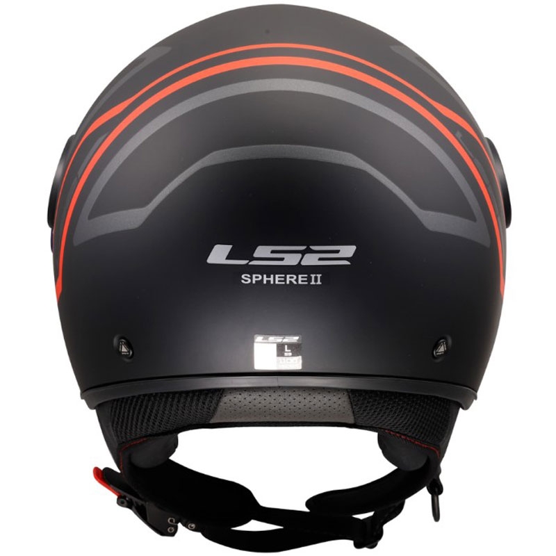 Åben motorcykelhjelm LS2 OF558 Sphere Lux II Minimum sort-rød