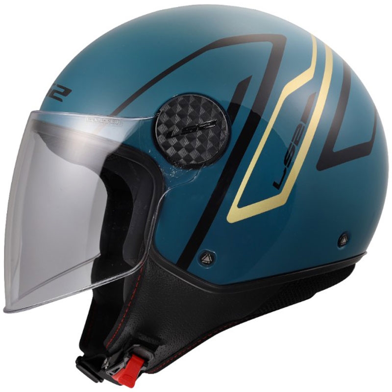 Åben motorcykelhjelm LS2 OF558 Sphere Lux II Minimum mørkeblå-grøn