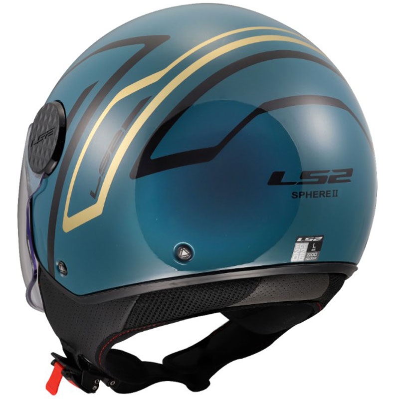 Åben motorcykelhjelm LS2 OF558 Sphere Lux II Minimum mørkeblå-grøn