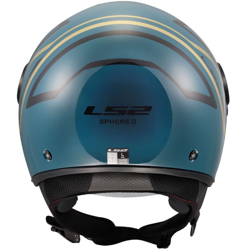 Åben motorcykelhjelm LS2 OF558 Sphere Lux II Minimum mørkeblå-grøn