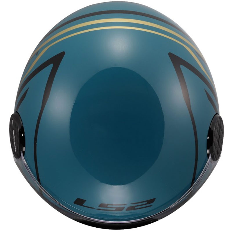 Åben motorcykelhjelm LS2 OF558 Sphere Lux II Minimum mørkeblå-grøn