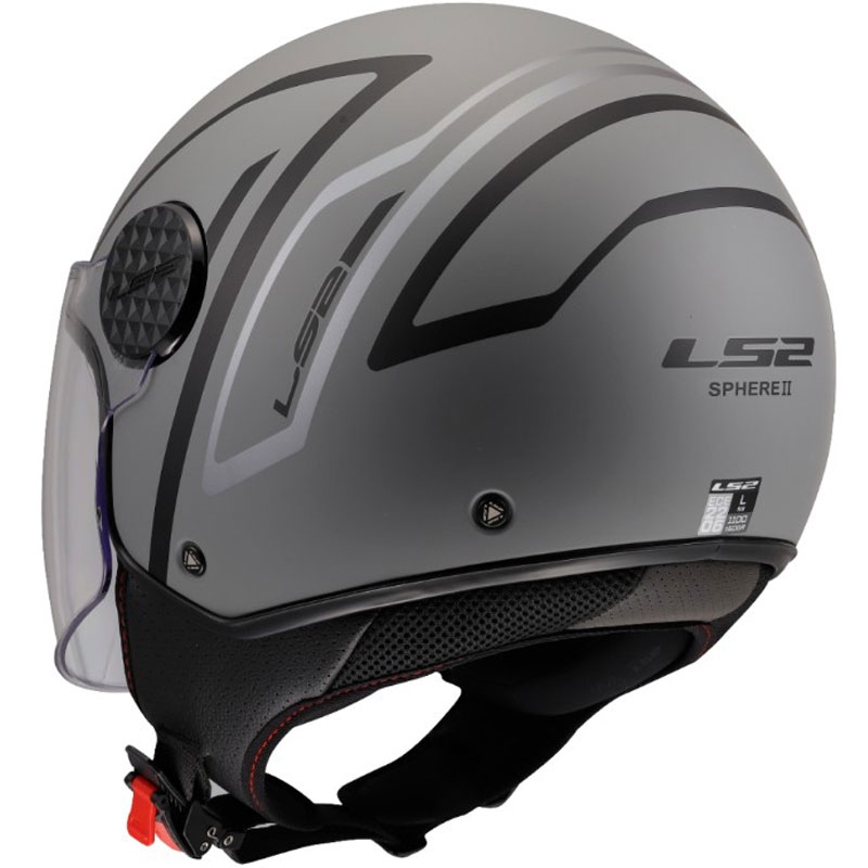 Åben motorcykelhjelm LS2 OF558 Sphere Lux II Minimum sort-grå