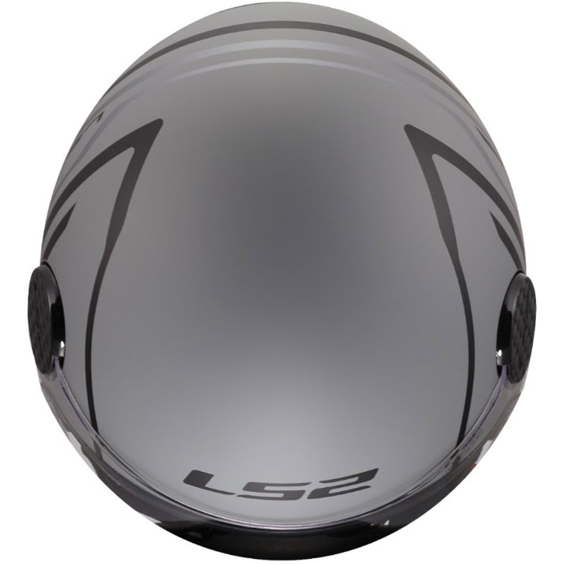Åben motorcykelhjelm LS2 OF558 Sphere Lux II Minimum sort-grå